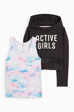 Set - technical hoodie and top - 2 piece