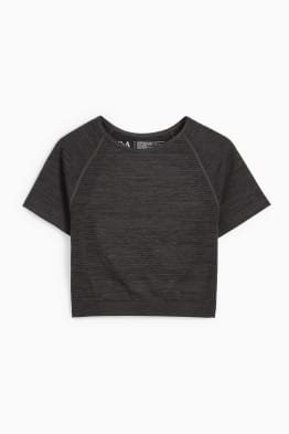 Cropped technical T-shirt - UV protection