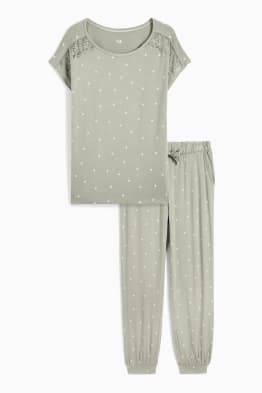 Viskose-Pyjama - geblümt