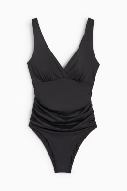 Swimsuit with gathers - padded - shaping effect