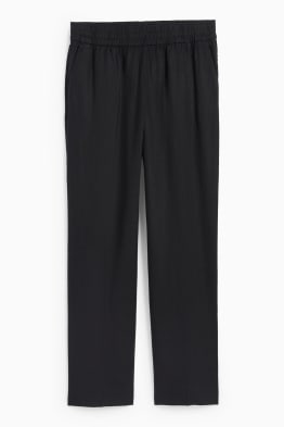 Linen trousers - high waist - straight fit