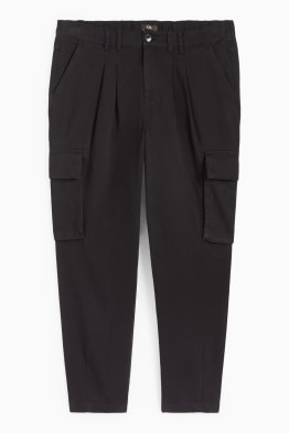 Pantalons cargo - mid waist - straight fit