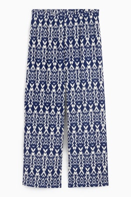 Cloth trousers - wide leg - patterned