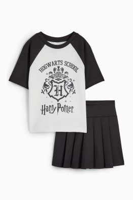 Harry-Potter - Set - Kurzarmshirt und Rock - 2 teilig