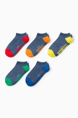 Multipack of 5 - days-of-the-week - trainer socks with motif