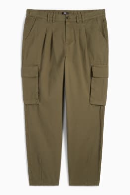 Pantalons cargo - mid waist - straight fit
