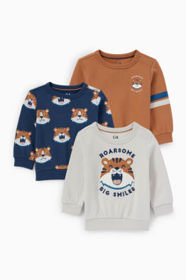 Multipack of 3 - tiger - baby sweatshirt