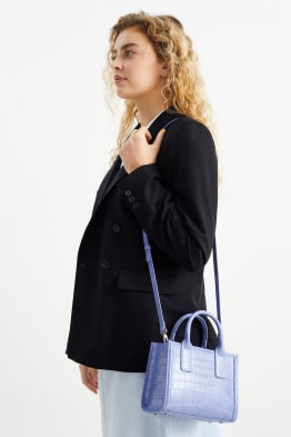 Shoulder bag with detachable bag strap - faux leather