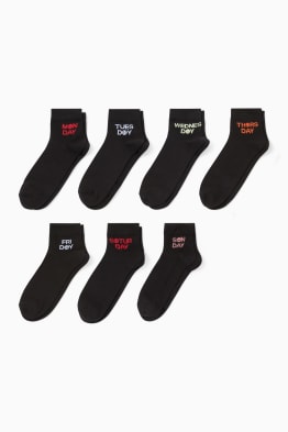 Multipack of 7 - short socks with motif - days of the week
