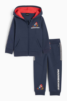 Mario Kart - set - felpa con zip e cappuccio e pantaloni sportivi