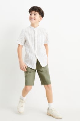 Bermuda shorts - linen blend