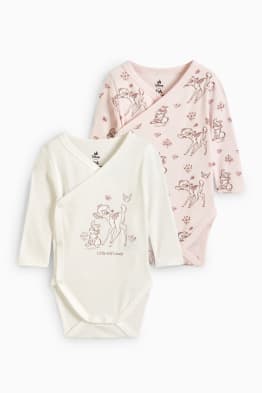 Multipack of 2 - Bambi - baby wrapover bodysuit