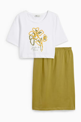 Set - maternity T-shirt and skirt - 2 piece
