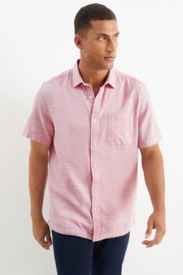 Camicia - regular fit - collo all'italiana