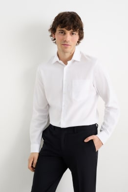 Business shirt - regular fit - cutaway collar - easy-iron