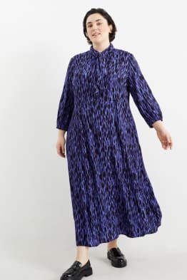 Robe-chemisier en viscose - à motif