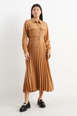 Plissee kleid c&a clearance