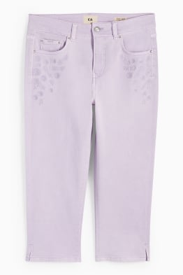 Capri jeans - mid-rise waist