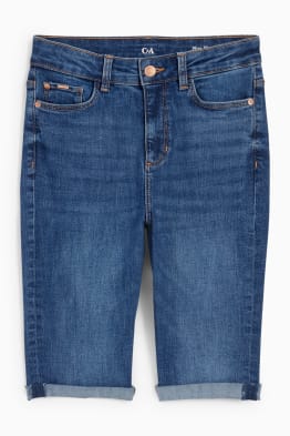 Denim Bermuda shorts - mid-rise waist - LYCRA®