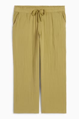 Cloth trousers - mid-rise waist - relaxed fit