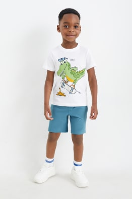 Crocodil - set - tricou cu mânecă scurtă și pantaloni scurți - 2 piese