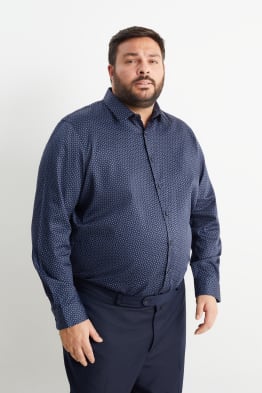 Overhemd - regular fit - kent - gemakkelijk te strijken - met patroon
