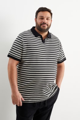 Polo shirt - striped - textured