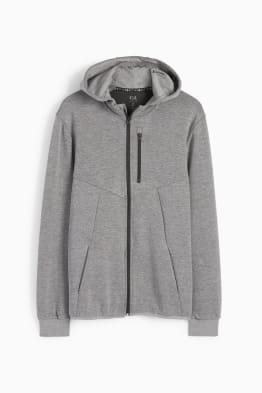 Technical zip-through hoodie