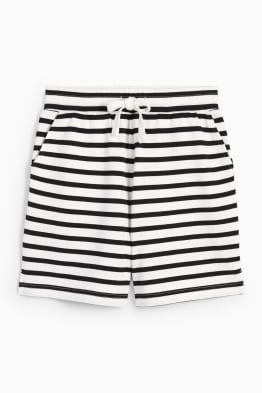 Basic sweat shorts - striped