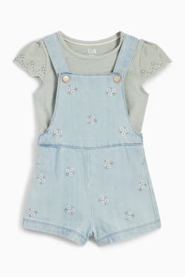 Blümchen - Baby-Outfit - 2 teilig