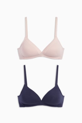 Confezione da 2 - reggiseno senza ferretti - imbottito