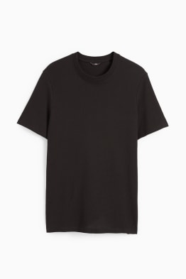 T-shirt - in materiale tramato