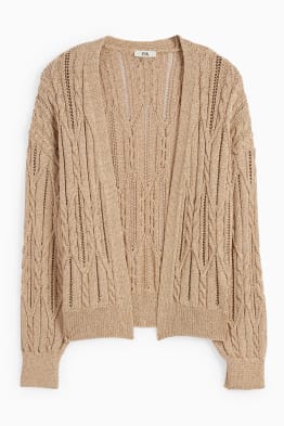 Cardigan tricotat - cu torsade