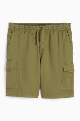 Shorts cargo - mezcla de lino