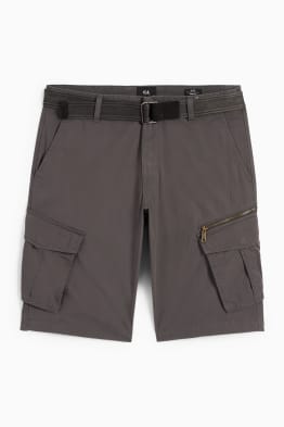 Cargo Bermuda shorts with belt