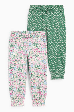 Multipack of 2 - jersey trousers - floral