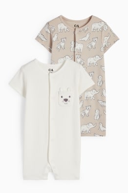 Pack de 2 - animales salvajes - pijamas para bebé