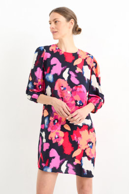Dress with puff sleeves - floral