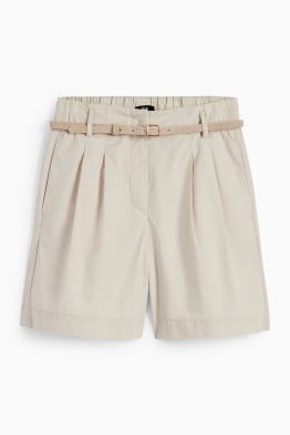 Shorts with belt - high waist