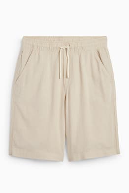 Bermuda shorts - linen blend