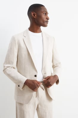 Tailored jacket - slim fit - linen blend