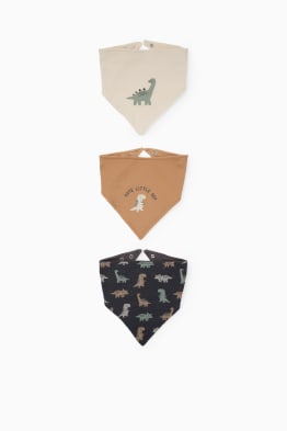 Multipack 3 ks - motivy dinosaura - trojúhelníkový šátek pro miminka