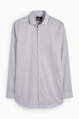 Business shirt - slim fit - cutaway collar - easy-iron