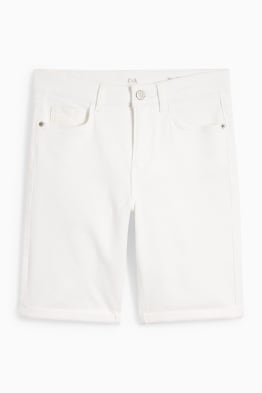 Denim Bermuda shorts - mid-rise waist