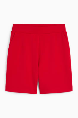 Basic sweat shorts - mid-rise waist