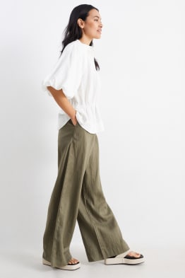 Pantalón de lino - high waist - wide leg