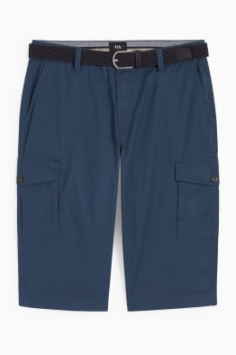 Cargo Bermuda shorts with belt