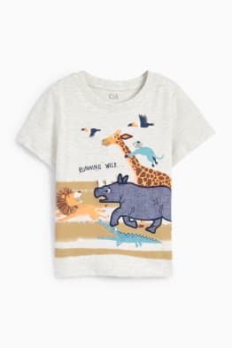 Animales del zoo - camiseta de manga corta
