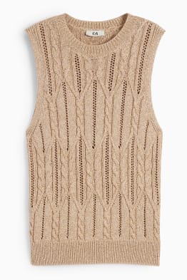 Slipover - cable knit pattern