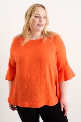 Blouse van mousseline